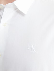同色調 MONOGRAM 短袖襯衫, BRIGHT WHITE, hi-res
