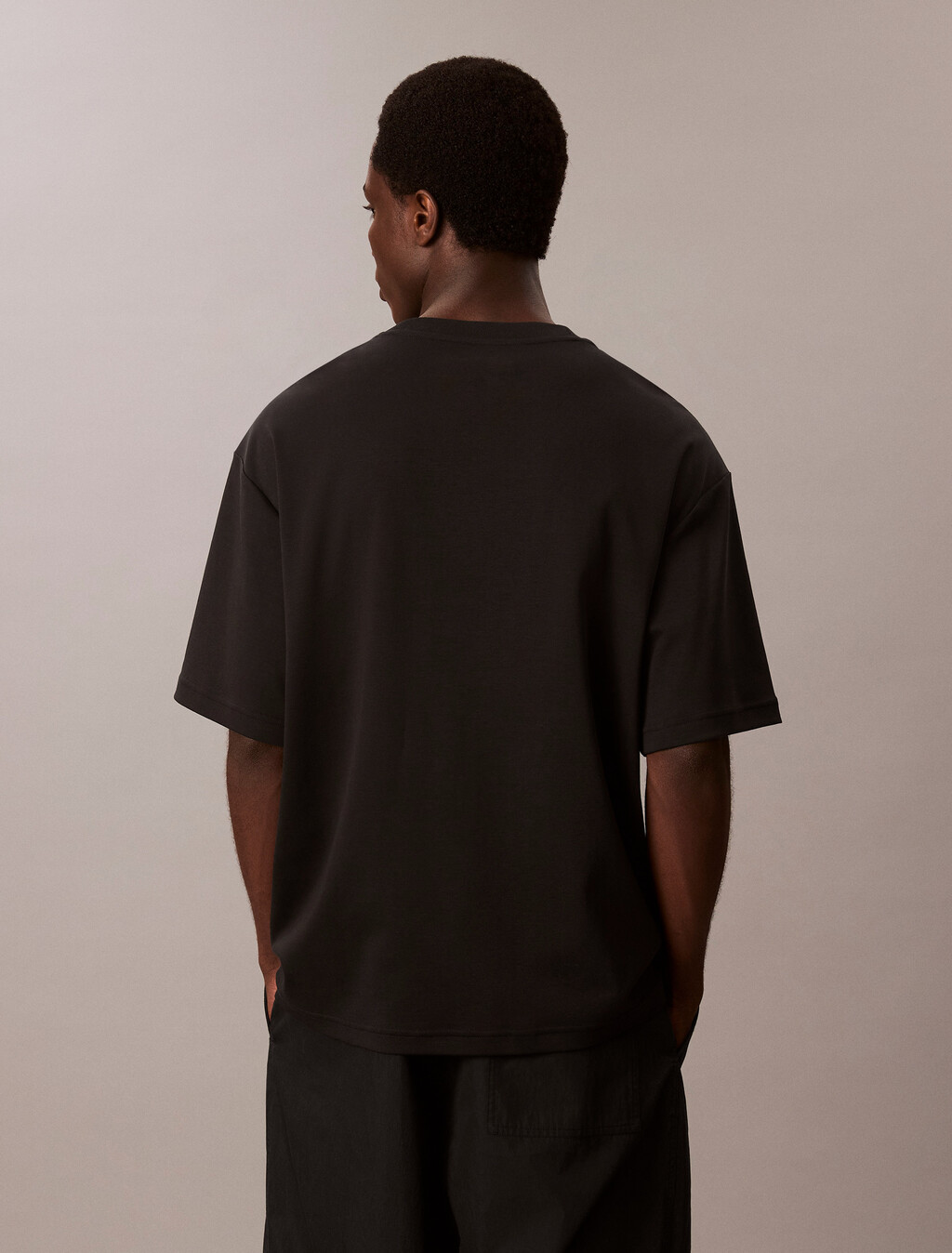 Calvin Klein 標誌 T 恤, Black, hi-res