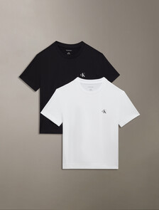 Monogram 圓領 T 恤 2 件組, Pack of 2 Black & White, hi-res