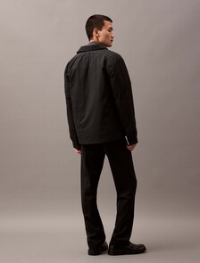 Crinkle Nylon Shirt Jacket, Black Beauty, hi-res