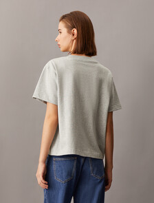 Monogram Embroidery Tee, Light Grey Heather, hi-res