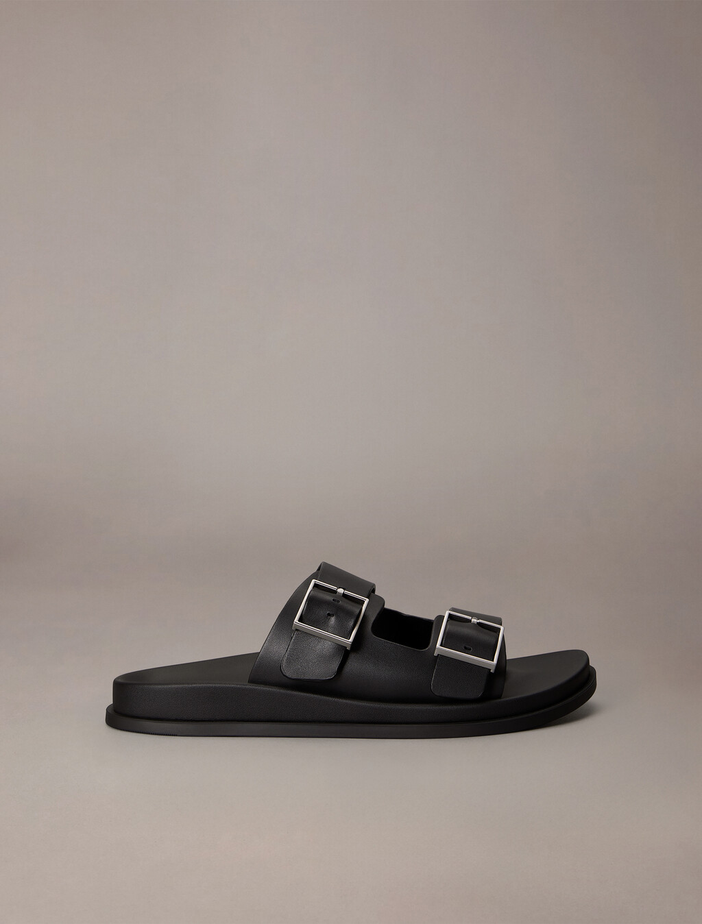 Double Buckle City Sandal, Triple Black, hi-res