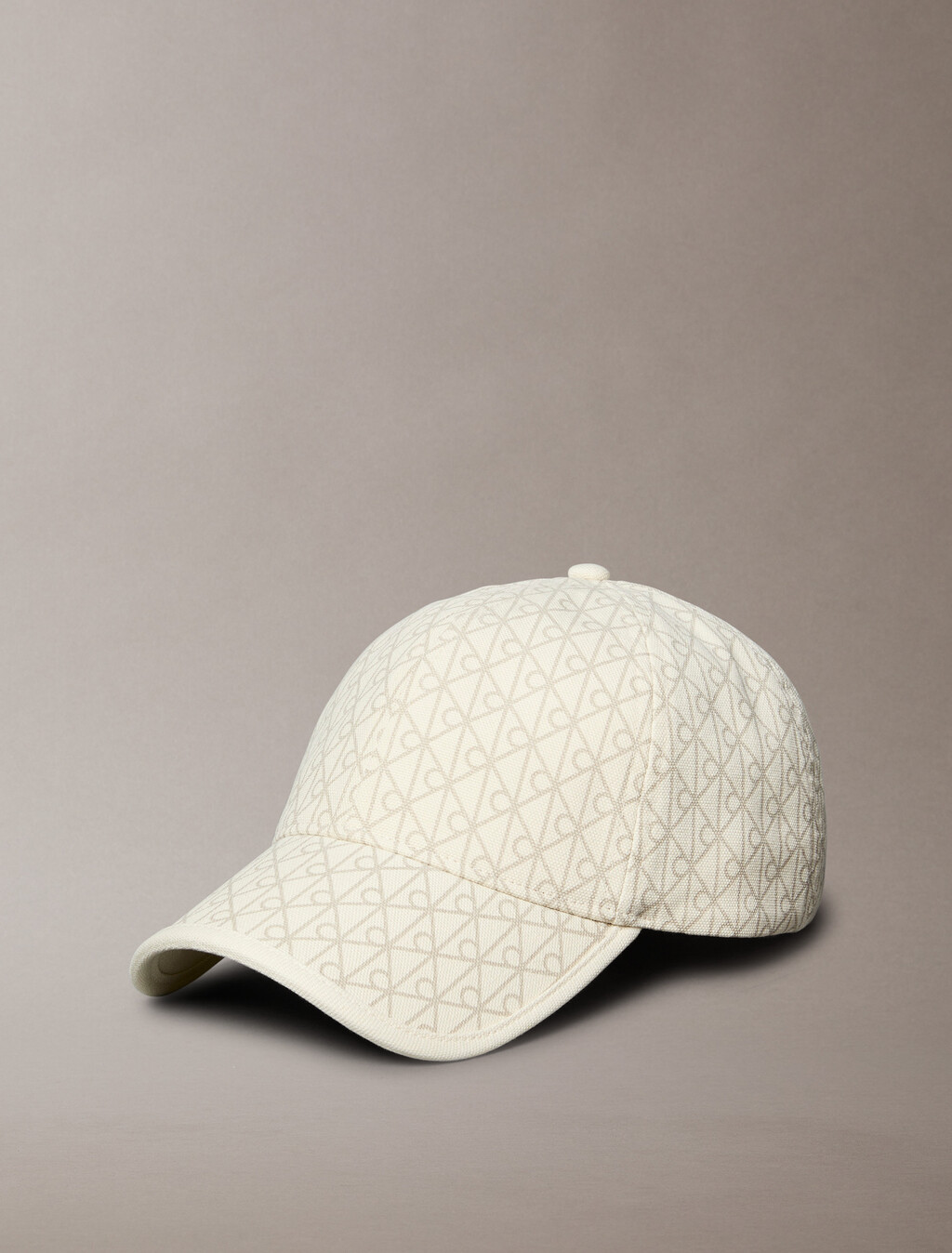 CK Emblem Print Cap, LILY WHITE AOP, hi-res