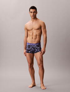 Icon Microfiber Stretch Metallic Low Rise Trunk, IKAT FLORAL BLACK, hi-res