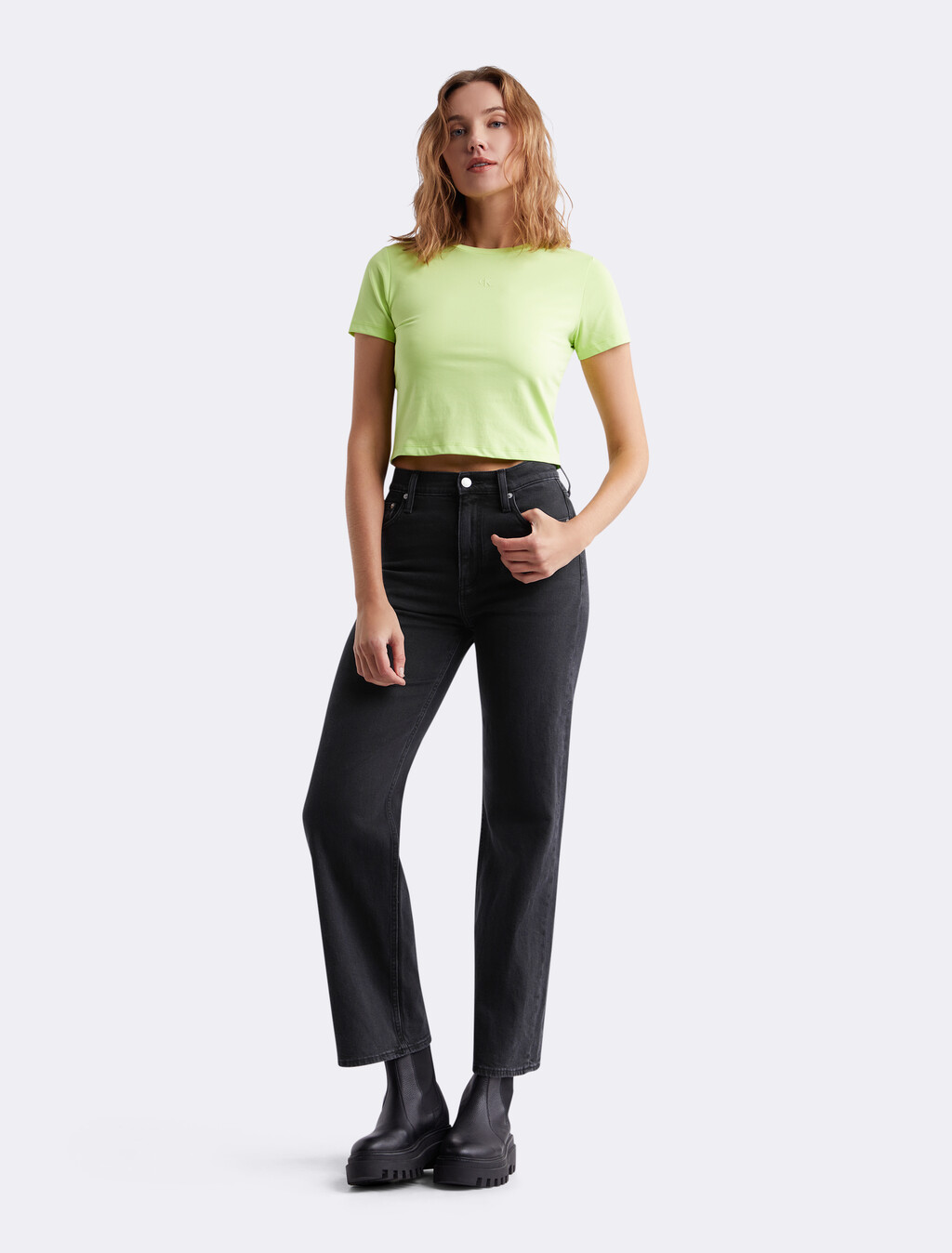 High Rise Wide Leg Jeans, 007 WASHED BLAC, hi-res