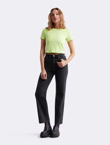 High Rise Wide Leg Jeans, 007 WASHED BLAC, hi-res