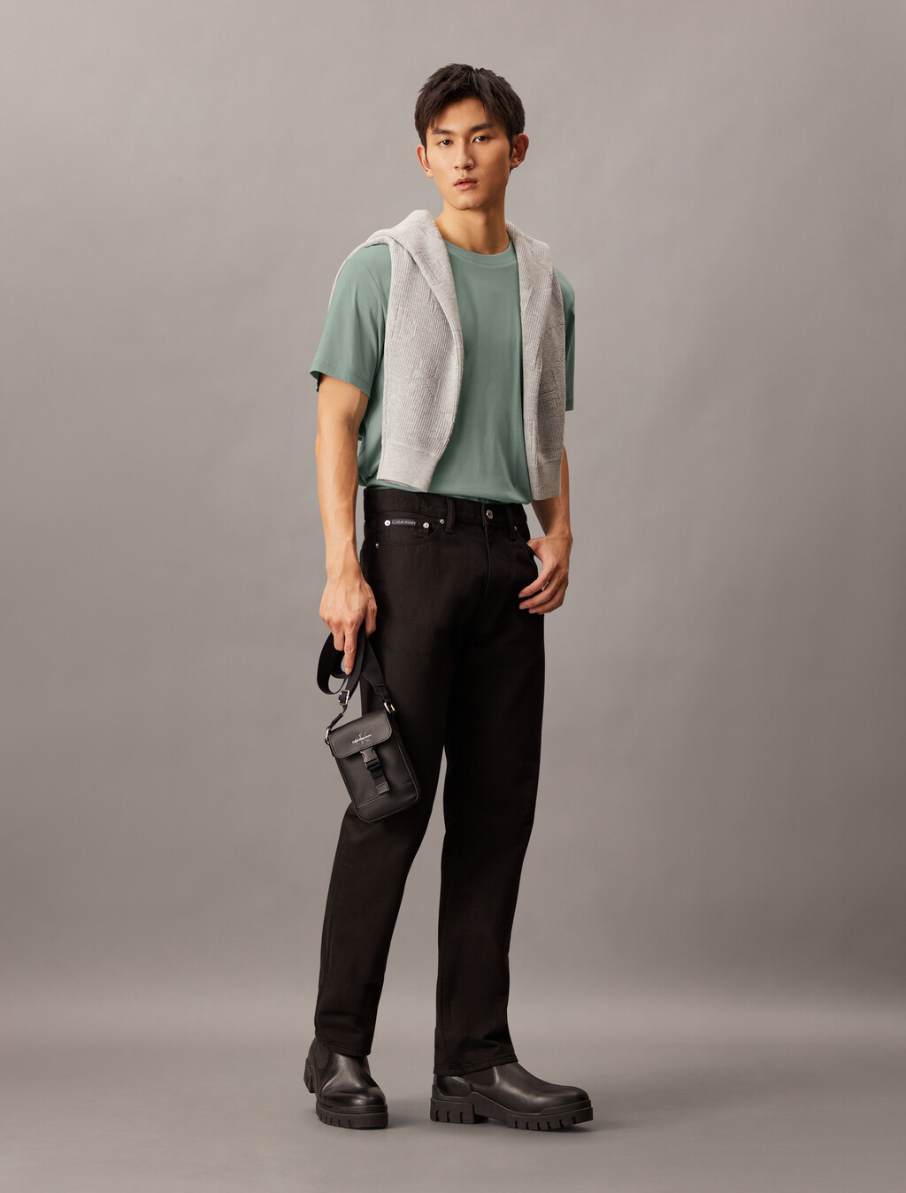 Smooth Cotton 防紫外線棉質 T 恤, Lead, hi-res