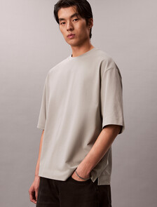 Monogram 壓花標誌涼感寬版 T 恤, Shadow, hi-res