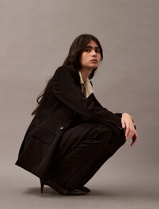 Classic Wool Gabardine Trouser, Black, hi-res