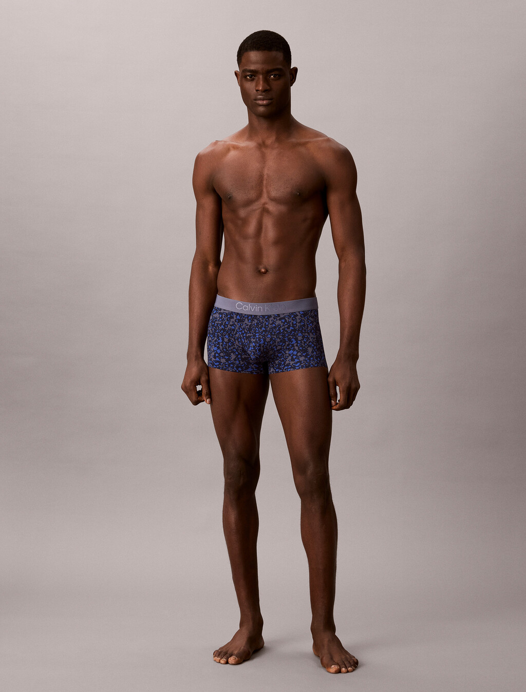 Low Rise Trunks - CK Black, Folded Flowers Grisaille, hi-res