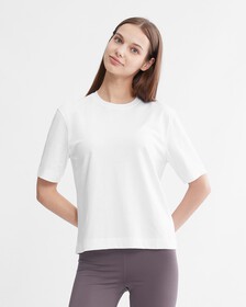Essentials 寬鬆版型 T 恤, BRIGHT WHITE, hi-res