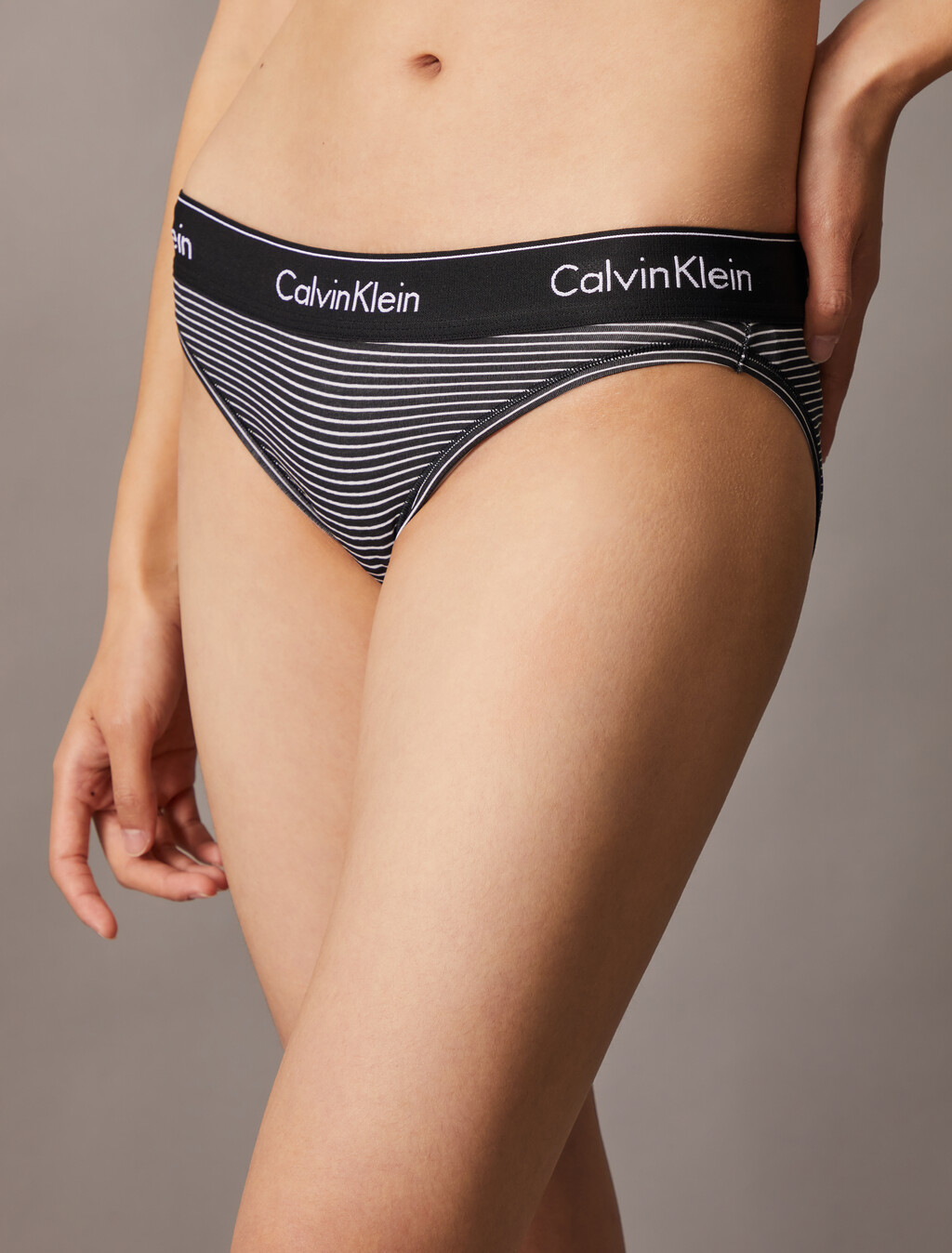 Icon Cotton 比基尼, HAIRLINE STRIPE+BLACK, hi-res