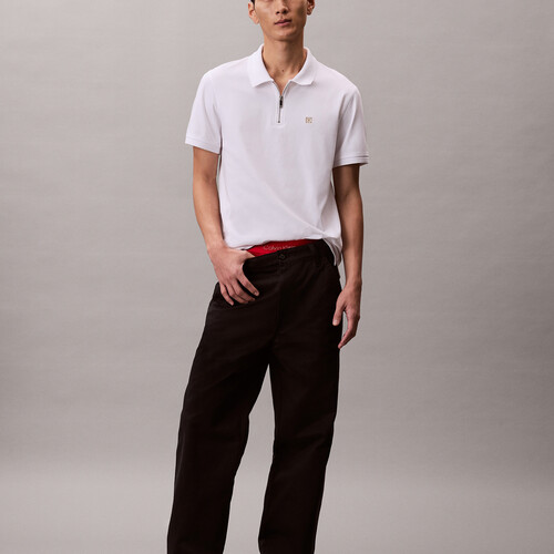 農曆新年 CK Emblem 修身 Polo 衫 Brilliant White
