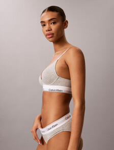 Wirefree Push Up Bra - Icon Cotton Modal, Grey Heather, hi-res