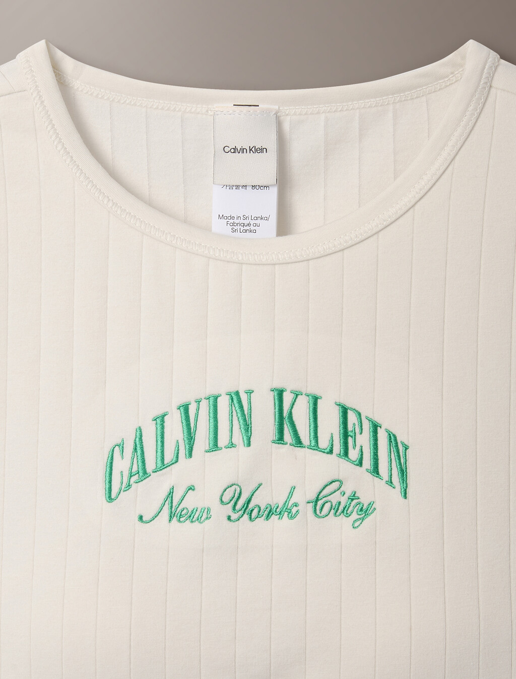 Heritage 經典棉質彈性 T 恤胸罩, Tofu, hi-res