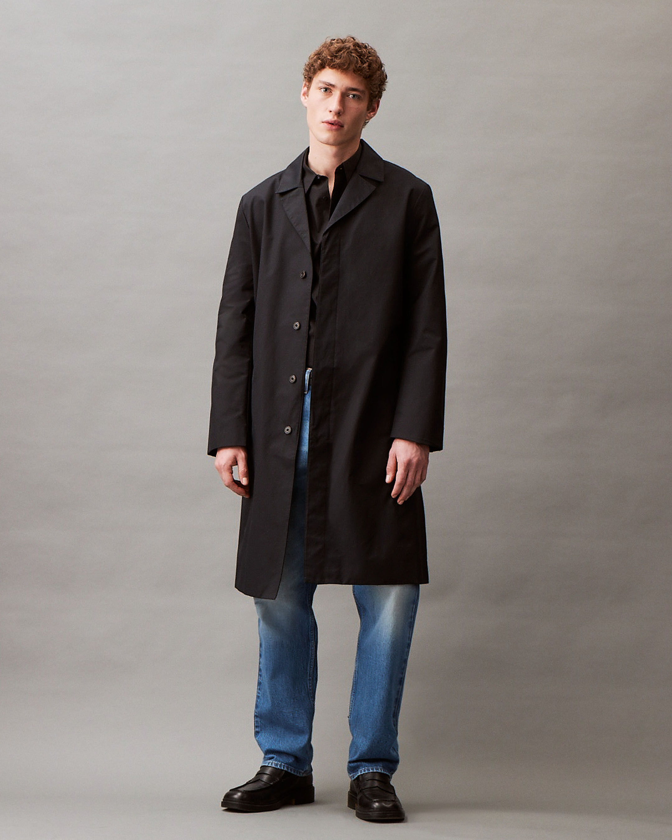 Calvin klein black parka on sale