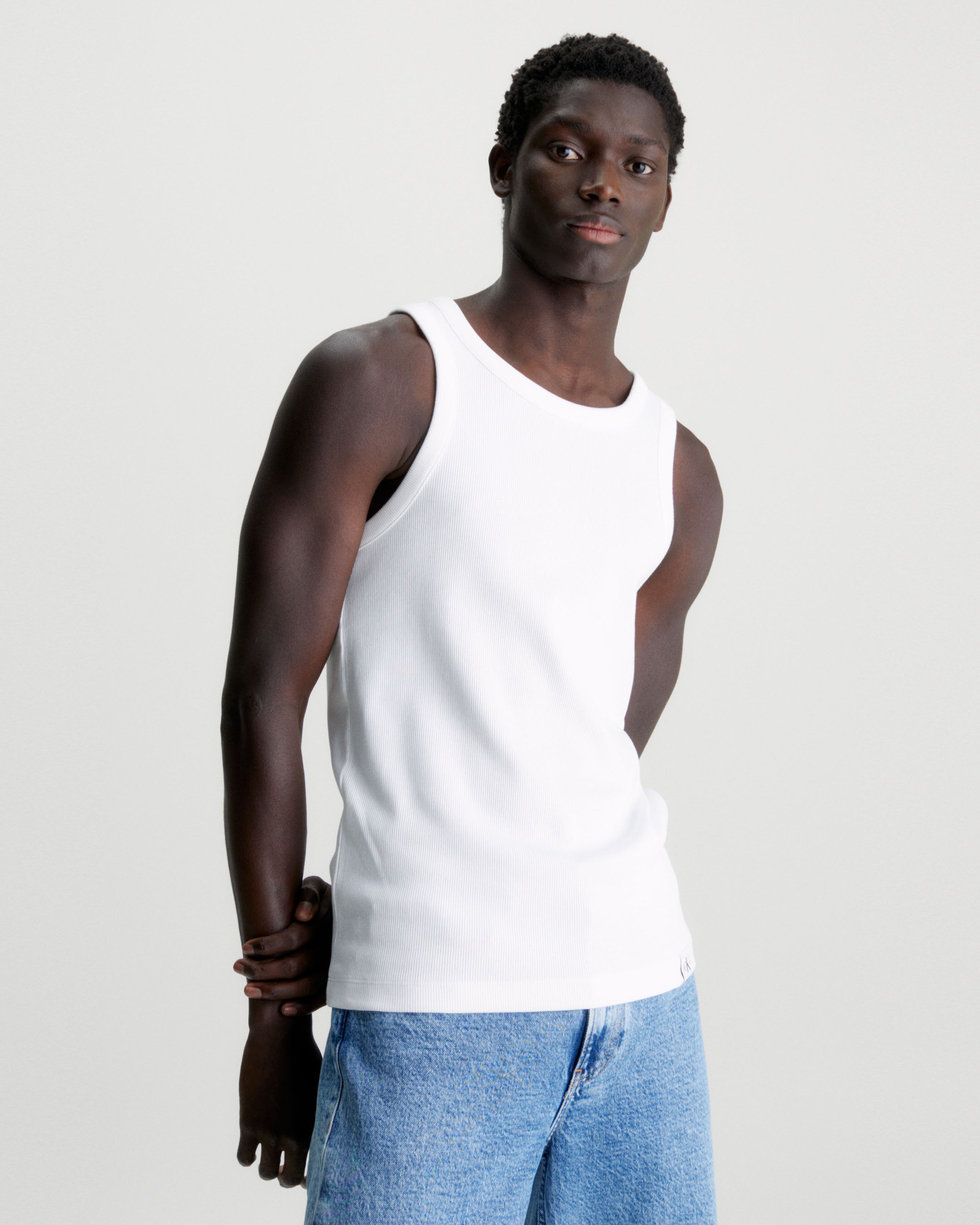 Calvin klein ribbed tank best sale