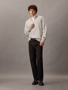 Chenille Monogram Zip Through Sweatshirt, Light Grey Heather, hi-res