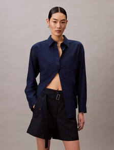 Herringbone Utility Belted Short, Dark Sapphire, hi-res