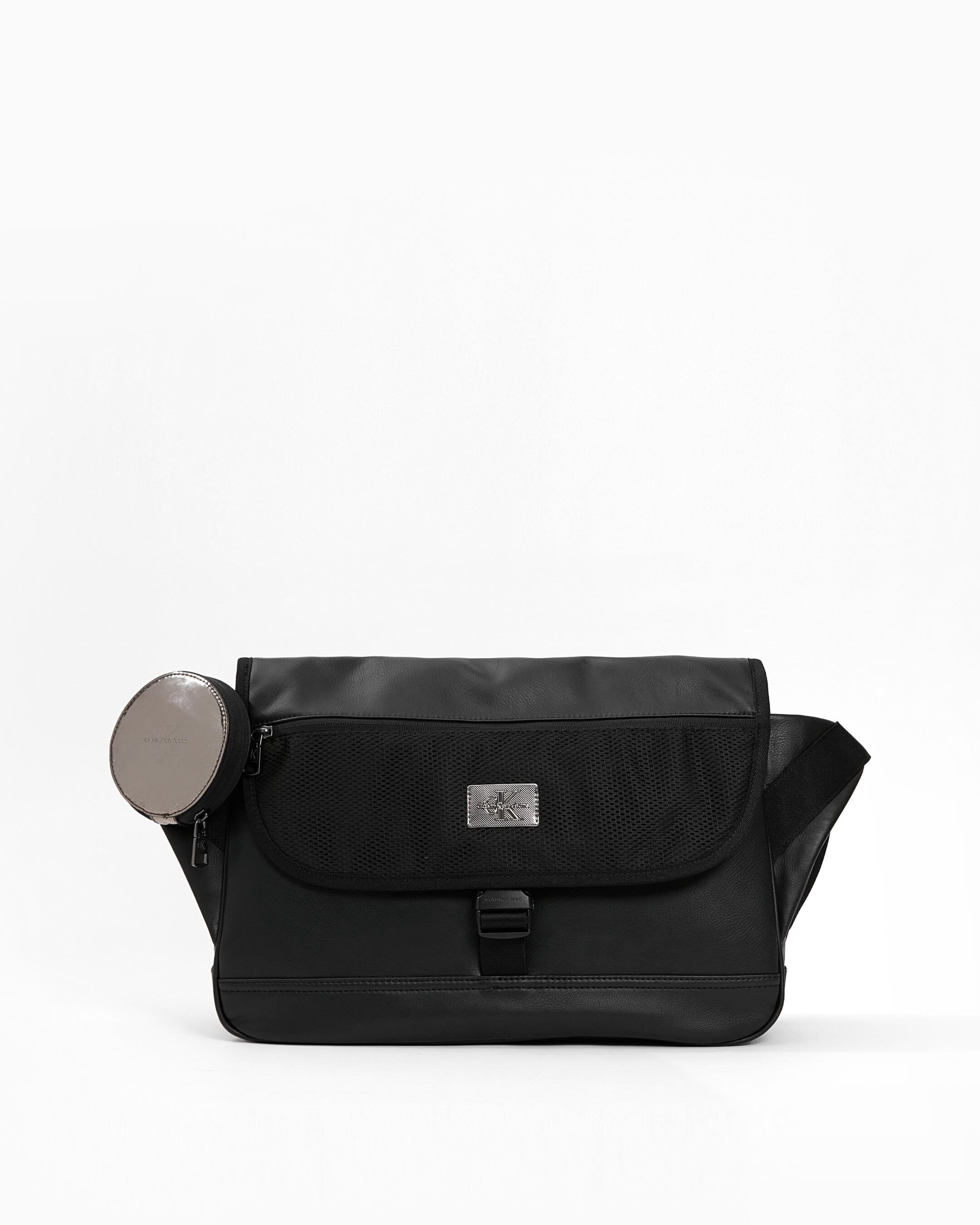 Calvin klein messenger hotsell bag leather