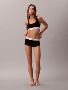 Icon Cotton Lightly Lined Bralette, BLACK, hi-res