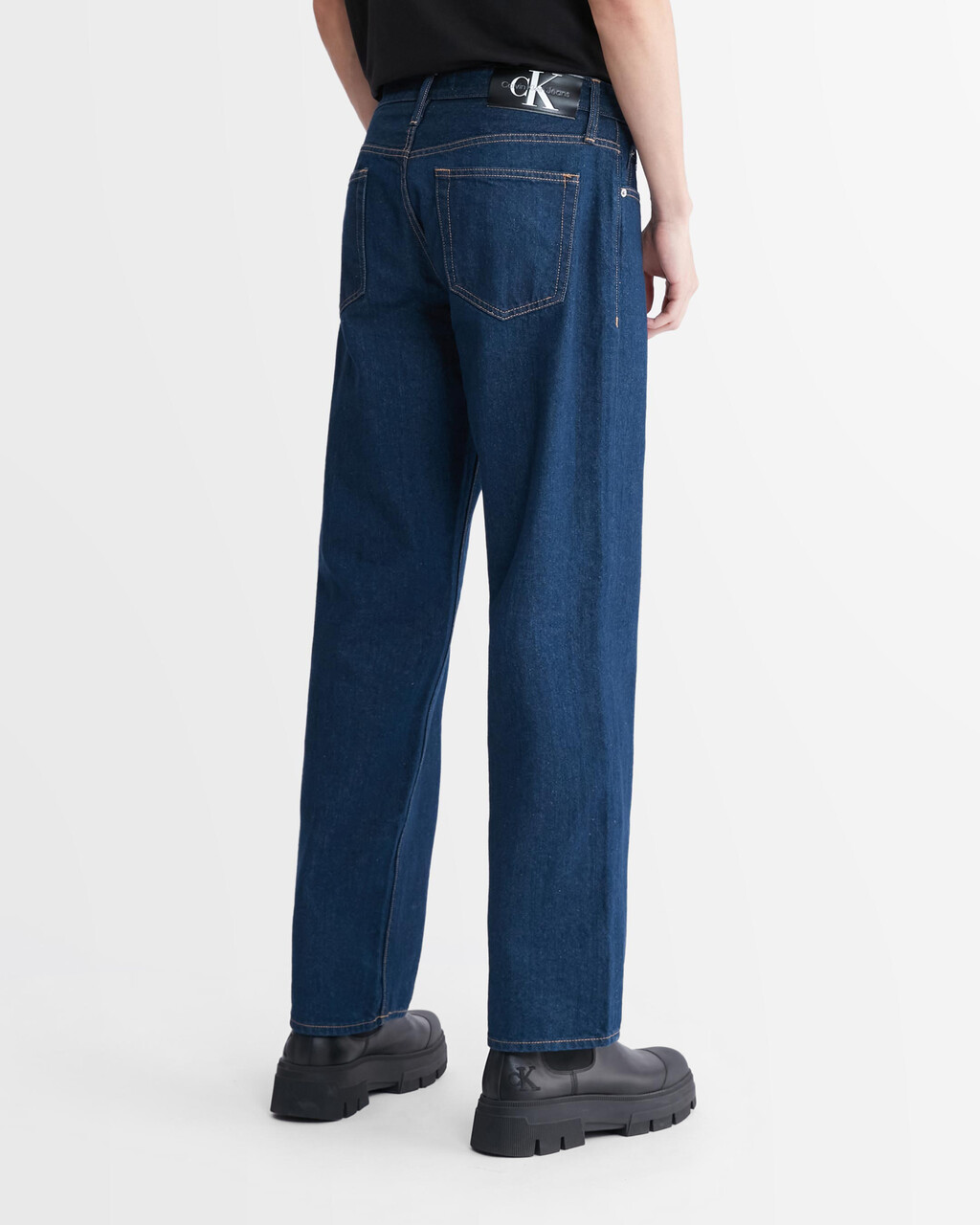 再生棉 90 年代直筒牛仔褲, Denim Rinse, hi-res