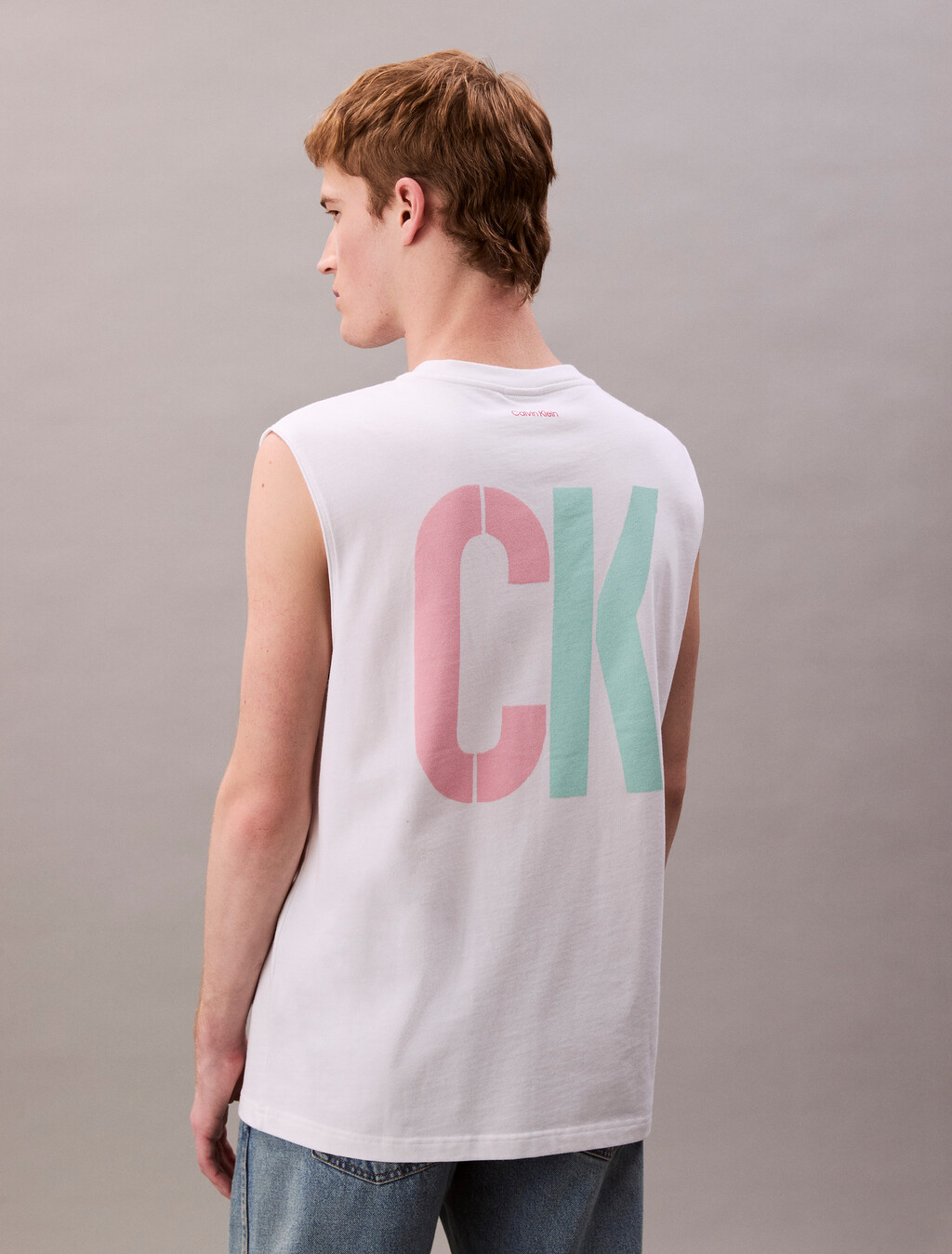 Pride Viva Love 圖案寬版背心, Bright White, hi-res