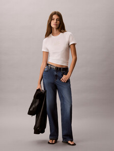 亮面金屬標誌 T 裇, Bright White, hi-res