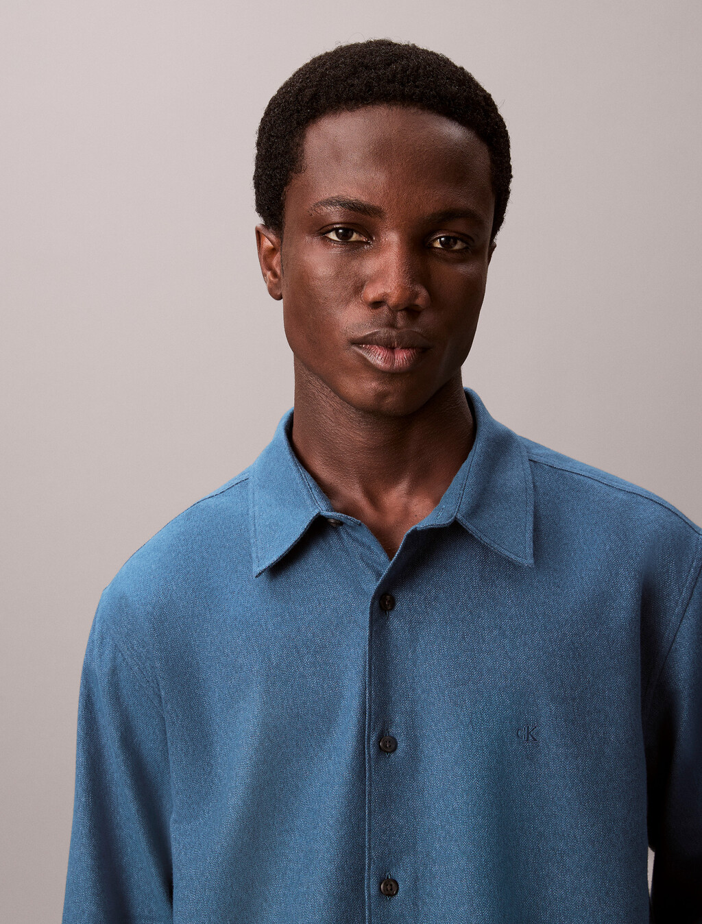 Melange Flannel Relaxed Button-Down Shirt, Wild Wind, hi-res