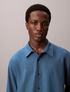 Melange Flannel Relaxed Button-Down Shirt, Wild Wind, hi-res