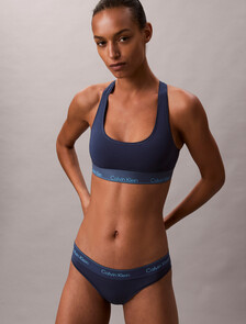 Unlined Bralette - Icon Cotton Modal, Dark Denim, hi-res