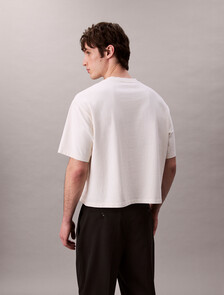 Monogram Logo Washed Relaxed Tee, Tofu, hi-res