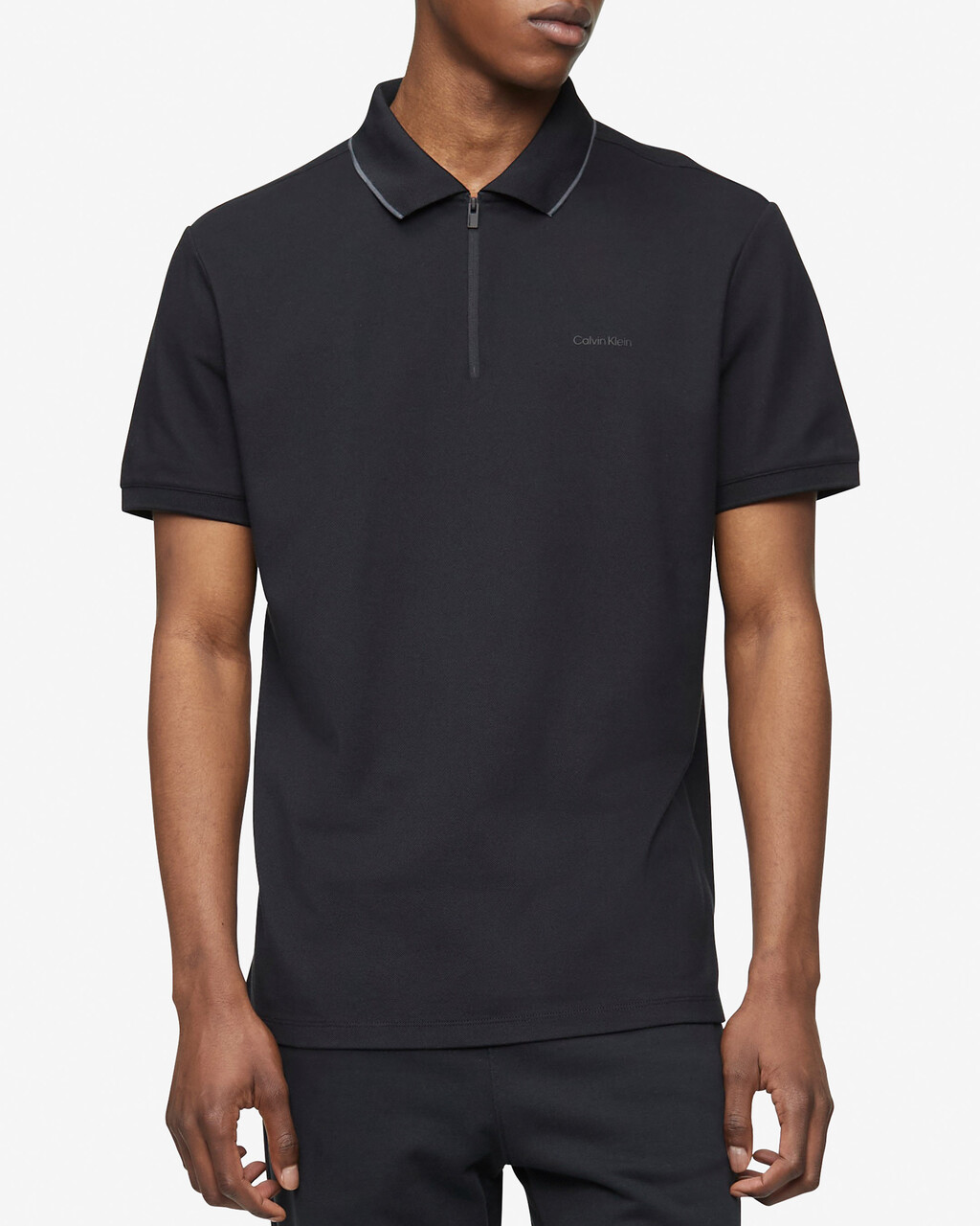 CALVIN KLEIN MOVE ZIP UP POLO