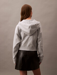 Monogram 棉質毛圈布連帽外套, Heroic Grey Heather, hi-res
