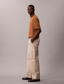 Calvin Logo 圓領上衣, Bronze Gold, hi-res