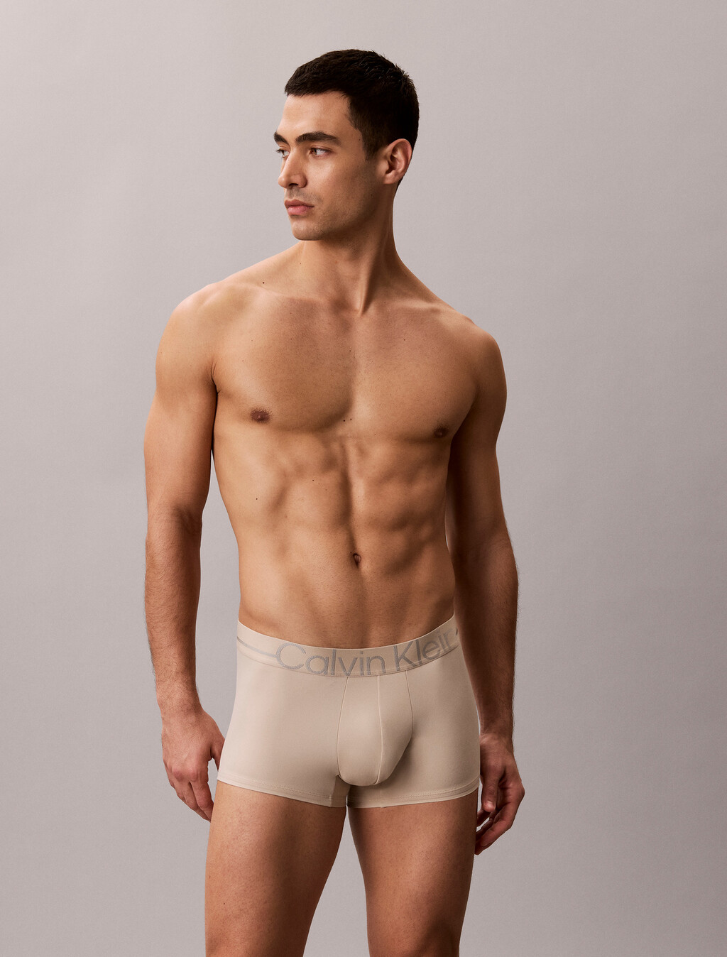 Icon Microfiber Stretch Metallic Low Rise Trunk, Oxford Tan, hi-res