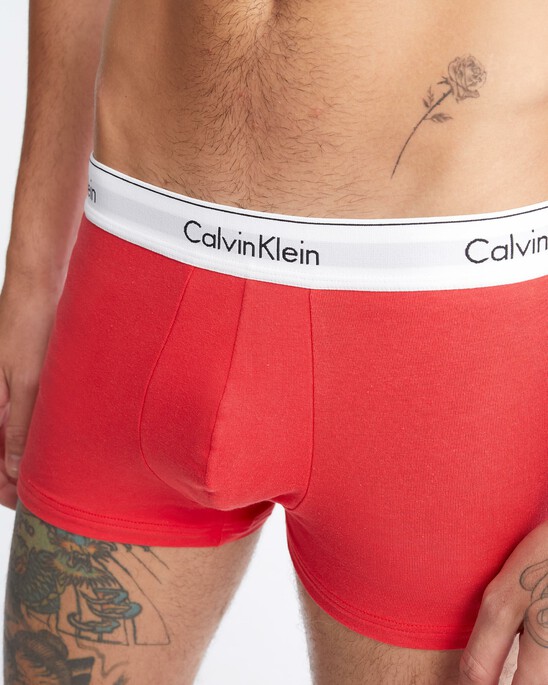 Calvin Klein Modern Cotton 彈力貼身短版四角褲（2 件組）