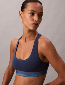 Unlined Bralette - Icon Cotton Modal, Dark Denim, hi-res