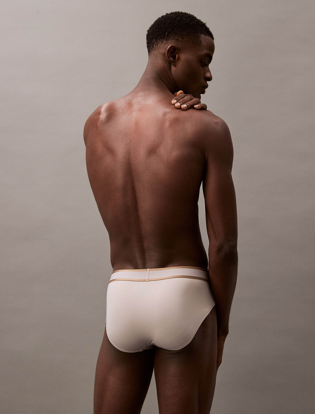 Tonal Logo Hip Brief, Ash, hi-res