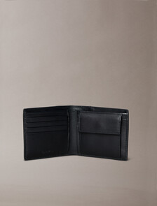 RFID 防盜皮革短夾, Black, hi-res