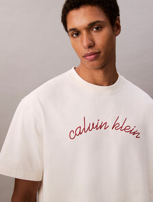 Embroidered Logo T-shirt, Tofu, hi-res