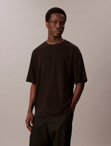 Calvin Klein 標誌 T 恤, Black, hi-res