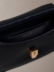 金屬 Monogram 提把斜肩包, Black, hi-res