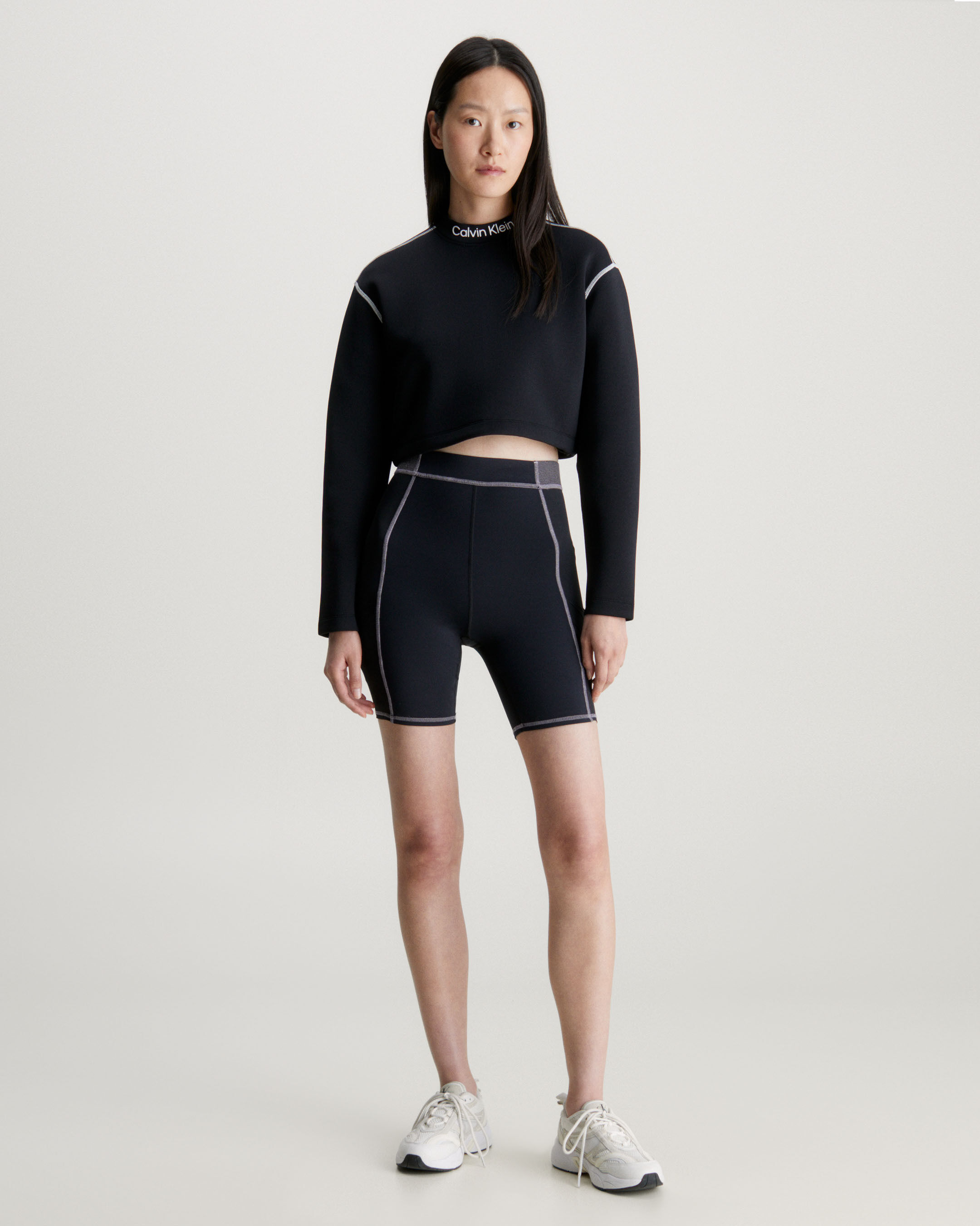 Calvin klein cropped discount hoodie and shorts