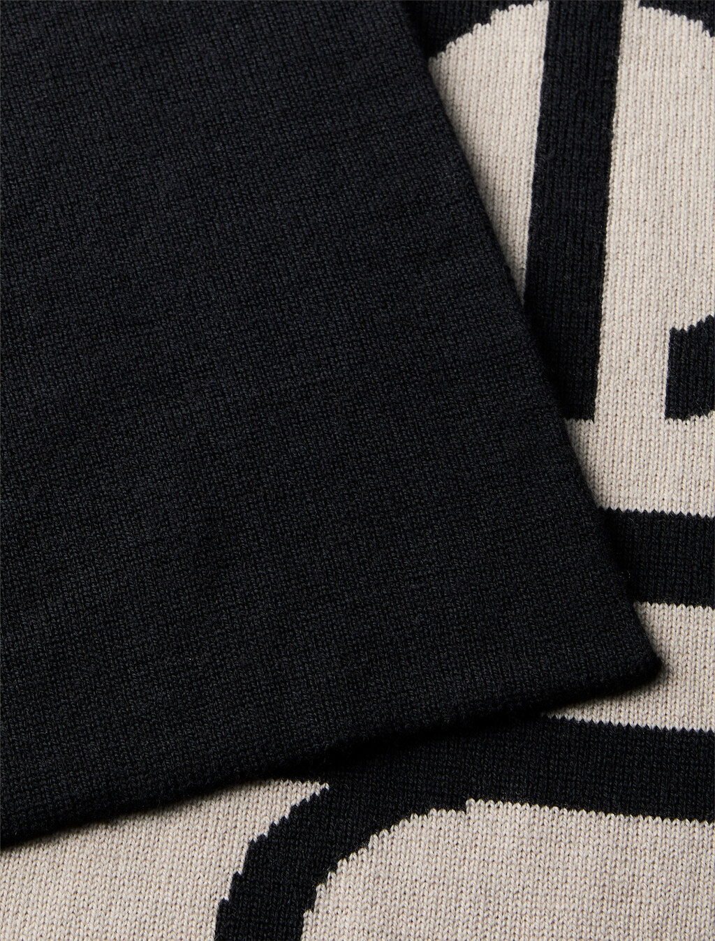 Wool Cashmere Blend Scarf, Black/Chateau, hi-res