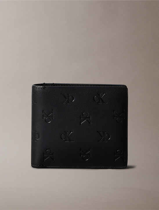 Embossed Monogram Billfold & Coin Wallet