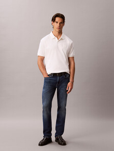 Mercerized Double Knit Cotton Polo, Bright White, hi-res
