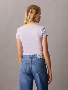 Cooling Square Neck Baby Fit T-Shirt, Pastel Lilac, hi-res