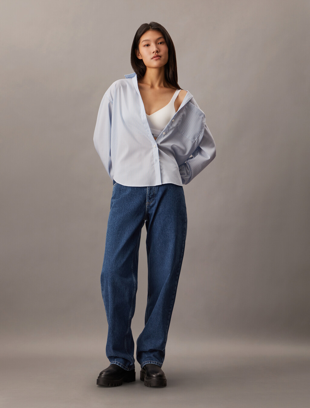 90 年代寬鬆牛仔褲, Denim Medium, hi-res