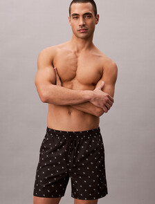 Solid Swim Shorts, 17496 DIAMOND LOGO BLACK, hi-res